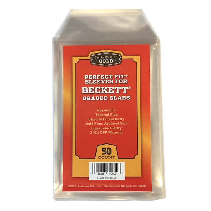 CARDBOARDGOLDPERFECTFITSLEEVESFORBGSSLABS_50CT Cardboard Gold Perfect Fit Sleeves for BGS Slabs (50ct) - Image 1