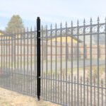 Aleko Fence Post for 5.5 x 5 Ft. DIY Fence Kits - 7.3 Ft. - Black - Image 2