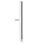 Aleko Fence Post for 5.5 x 5 Ft. DIY Fence Kits - 7.3 Ft. - Black - Image 4