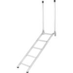 HD Ramps EZ Deck Step Box Truck Step Ladder Aluminum Foldable – 5' L x 16" W x 4' to 4' 4" H