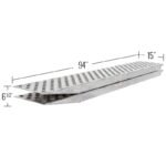 HD Ramps EZ Traction Aluminum Hook End Car Trailer Ramps 7'10"x15" 5,000 lbs Capacity - Image 4