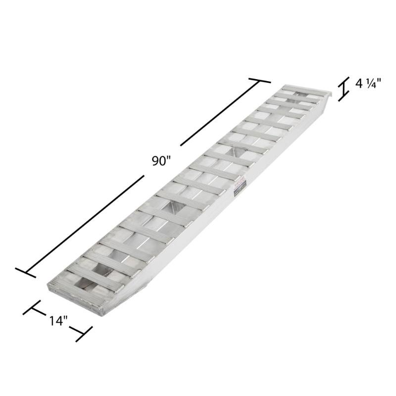 HD Ramps 7' 6" x 14" Aluminum Ramps Hook Ends 10,000 lbs Per Axle - Image 4