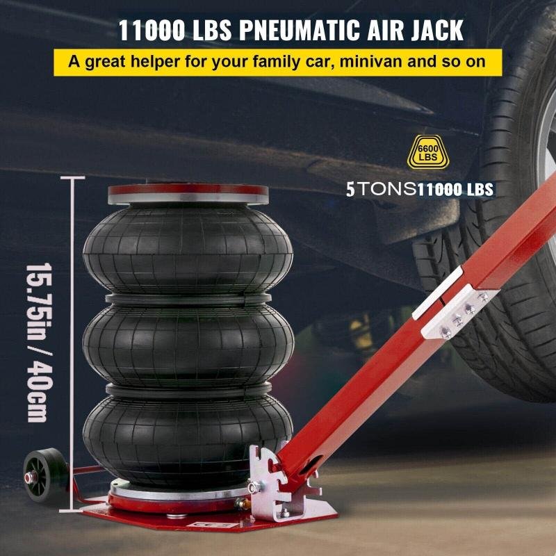KATOOL 5-Ton Pneumatic Air Bag Jack Red Car Lift with 5.9"-15.75" Lifting Range - Image 3