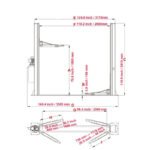 KATOOL KT-H105 Two Post Vehicle Lift 10,000 lbs Capacity - Image 3