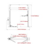 KATOOL KT-M110 Two Post Clear-Floor Vehicle Lift 11,000 lbs Capacity - Image 5
