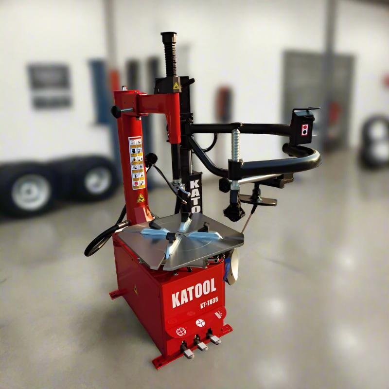 KATOOL KT-T835 Wheel Clamp Tire Changer Machine with Double Side Assist Arm, 2.0HP motor, 41" max wheel diameter - Image 1
