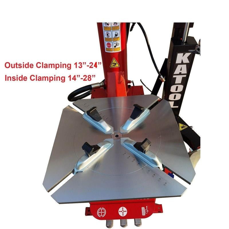 KATOOL KT-T835 Wheel Clamp Tire Changer Machine with Double Side Assist Arm, 2.0HP motor, 41" max wheel diameter - Image 2