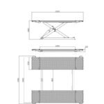 KATOOL KT-X85 Mid-Rise Scissor Lift Electric 110V, Mobile with 8000 lb Capacity - Image 3