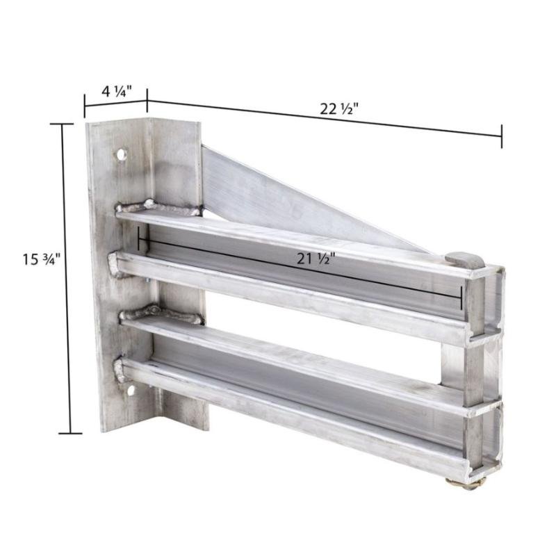 HD Ramps Loading Ramp Storage Brackets for Step Deck Trailers without Knee Braces 22-1/2"x4-1/4"x15-3/4" - Image 2