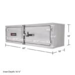 HD Ramps Lockable Underbody Trailer Toolbox  60"x18"x18" High-Strength Aluminum - Image 8