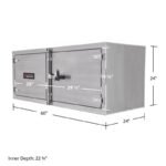 HD Ramps Lockable Underbody Trailer Toolbox  60"x24"x24" High-Strength Aluminum - Image 3