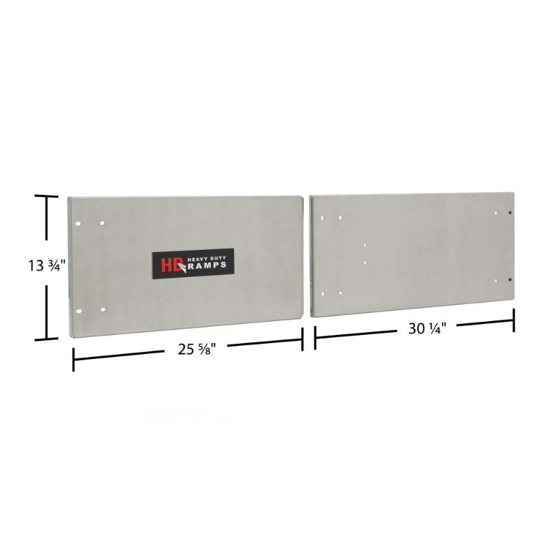 HD Ramps Polished Aluminum Door Upgrade for 60" W x 18" H Trailer Cabinet - Image 3
