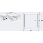 Cendrex PPA-RE Recessed Aluminum Floor Hatch 300 lbs PSF Capacity - Image 2