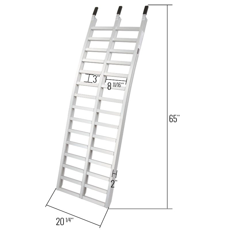 Black Widow Ride Master Aluminum Arched Dual Runner UTV Ramps 5' 5" L with 3,000 lbs Capacity - Image 5