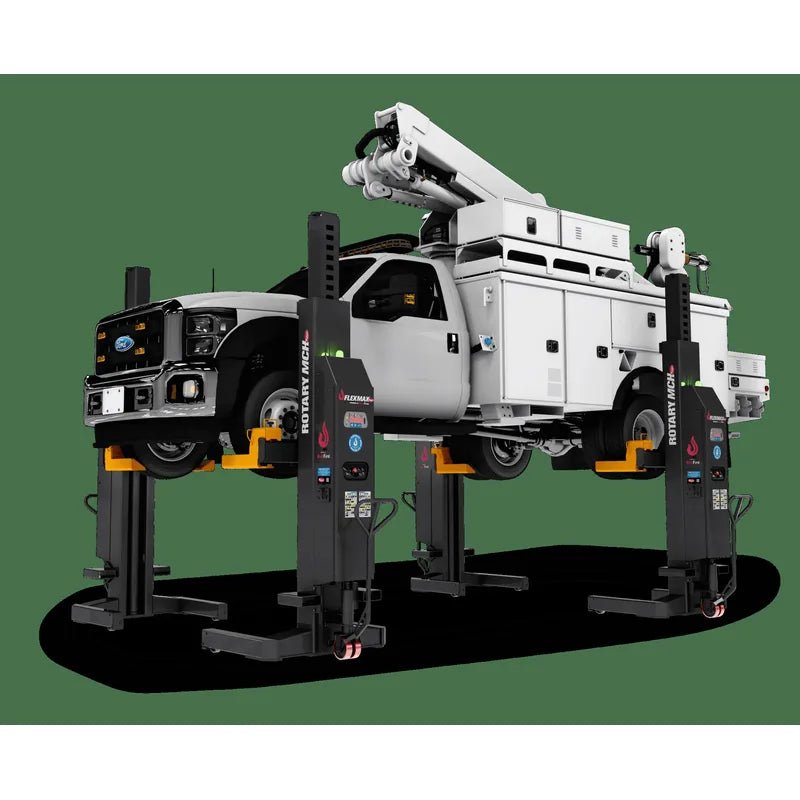 Rotary_MCH414U100_Mobile_Column_Lift_ROTMCHM414U100BKYL Rotary FLEXMAX 14 Wireless Mobile Column Lift 4-Column Set 56,000 lb Capacity - Image 1