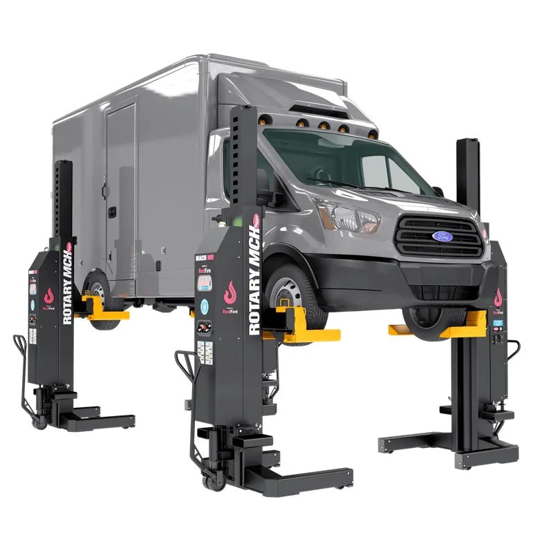 Rotary_MCH419U100_Mobile_Column_Lift_ROTMCHM419U100BK Rotary FLEXMAX 19 Wireless Mobile Column Lift 4-Column Set 75,200 lb Capacity - Image 1