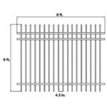 Aleko Brussels - Commercial Grade 8-Panel Steel Fence Kit - 8x6 ft. Each - Image 12