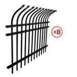 Aleko Athens - Commercial Grade 8-Panel Steel Fence Kit - 8x6 ft. Each - Image 5