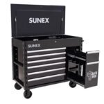 Sunex Tools 8065PC Juic'd Box power cart in black with lid open