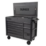 Sunex Tools 8065PC Juic'd Box power cart in gray with lid open