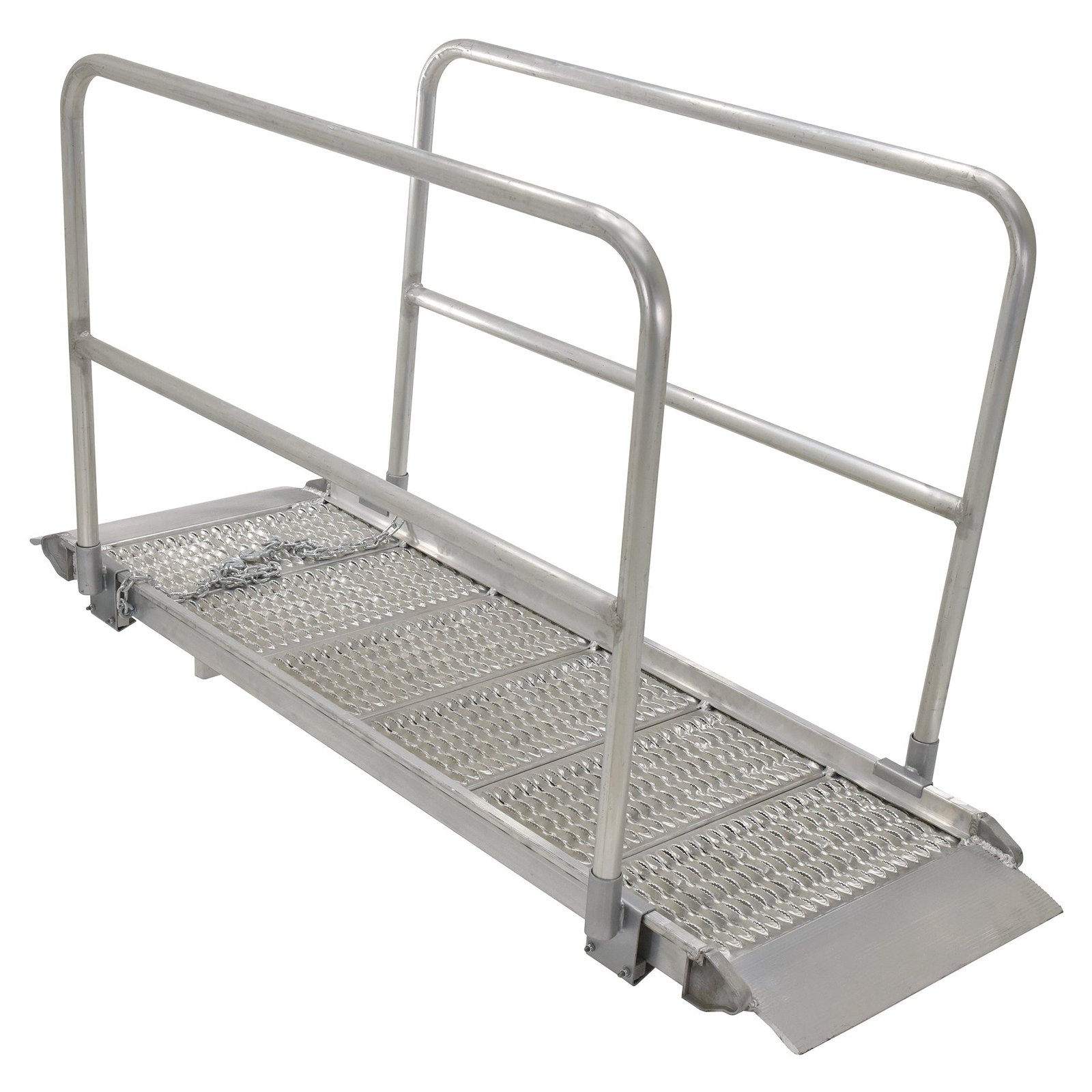 VestilAluminumGrip-StrutWalkRampsAWR-G-38-6A-HR Vestil Aluminum Grip-Strut Walk Ramps with Hand Rails AWR-G-38-6A-HR - Image 1