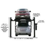 Atlas Garage PRO9000 9k 4-Post Lift + RJ45A Rolling Bridge Jack Combo Package - Image 4
