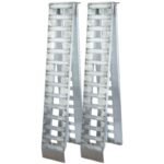 HD Ramps Aluminum Folding Smart Car Trailer Ramps 12' x 12" Plate End Design, 2,000 lb Capacity