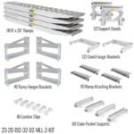 HD Ramps 2 Bunk Load Leveler / 4 Ramp Master Kit for 20" H Step Deck Trailers, 23,500 lb Capacity, Aluminum Ramps - Image 7