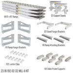 HD Ramps 4 Bunk Load Leveler / 4 Ramp Master Kit for 18" Step Deck Trailers, 23,500 lb, Aluminum - Image 3