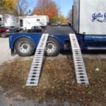HD Ramps Aluminum Folding Smart Car Trailer Ramps 12' x 12" Plate End Design, 2,000 lb Capacity - Image 2