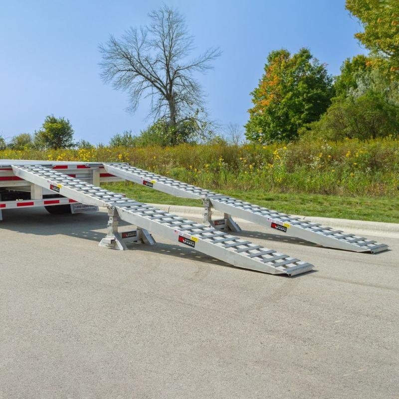 HD Ramps 2 Bunk Load Leveler / 4 Ramp Master Kit for 18" H Step Deck Trailers, 23,500 lb Capacity, Aluminum Ramps - Image 2
