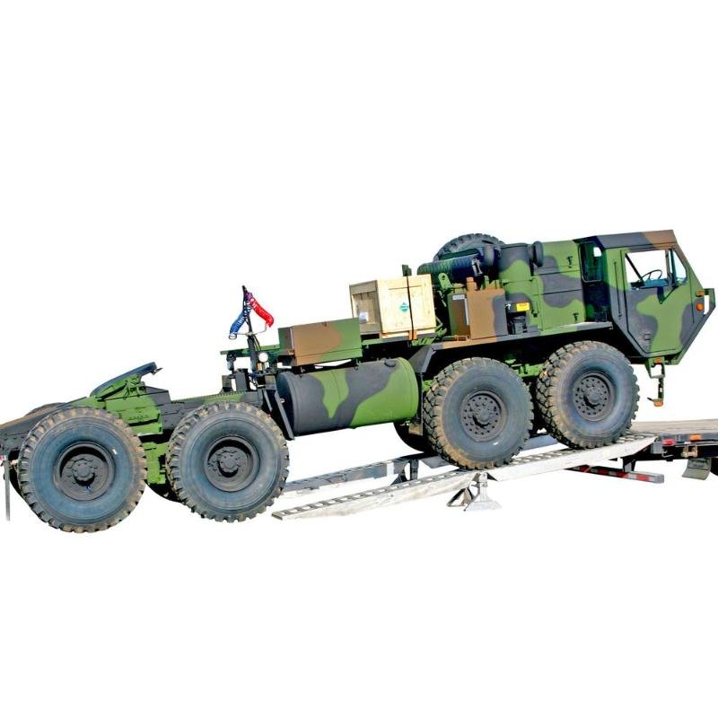 loading-military-truck-ramp-20-16-192-02-02m HD Ramps Modular Step Deck Trailer Ramp System 8' x 16", 20,000 lb, Aluminum - Image 1