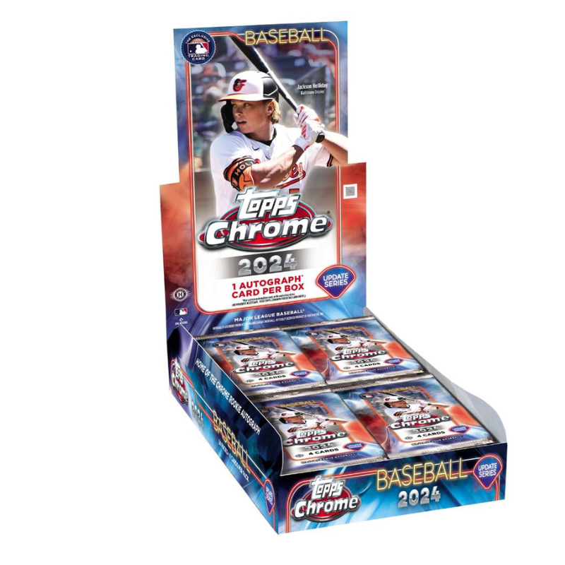 resizingforshopify-2024-11-08T125435.012 2024 Topps Chrome Update Series Baseball Hobby 6 Box Case - Image 1