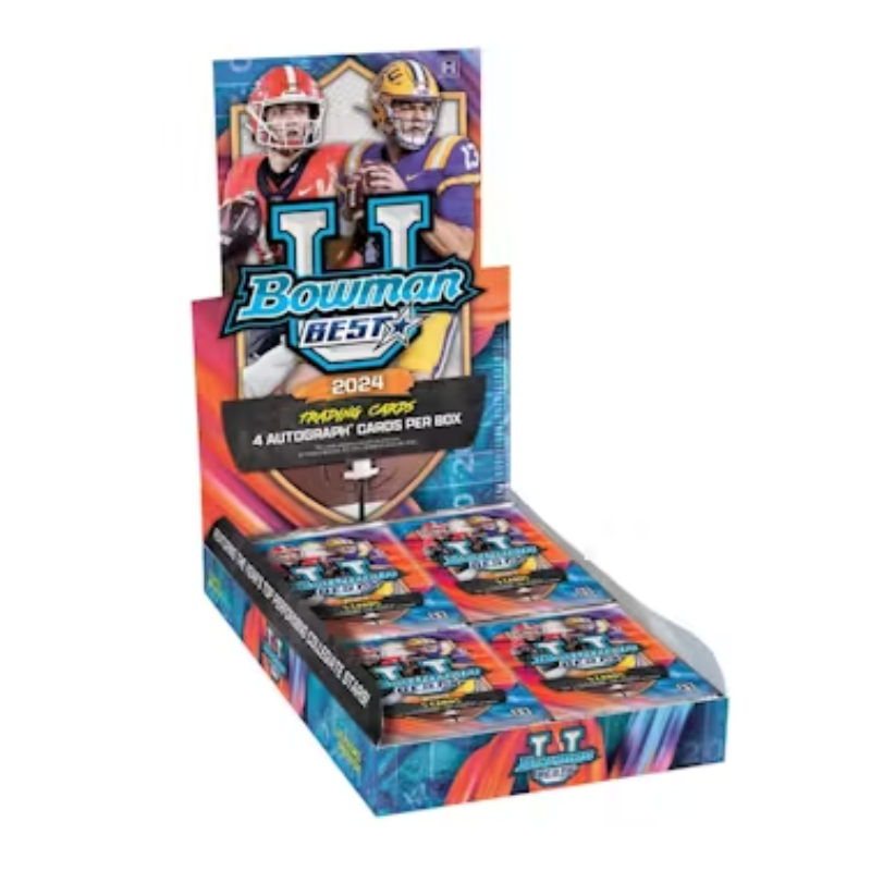 resizingforshopify-2024-12-23T105428.959 2024 Bowman University Best Football Hobby 12 Box Case - Image 1