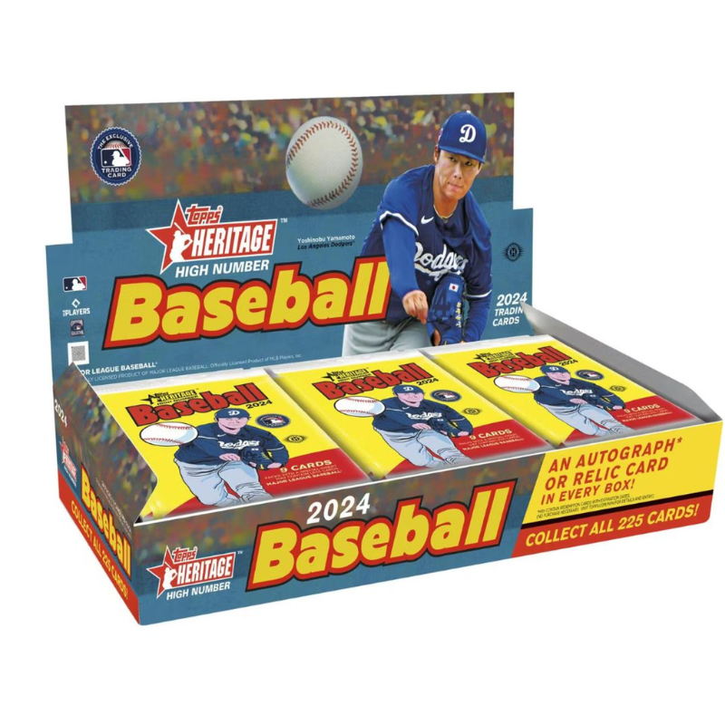 resizingforshopify-2025-03-18T125104.459 2024 Topps Heritage High Number Baseball Hobby Box - Image 1