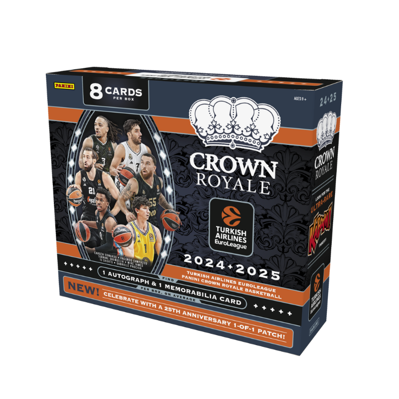 resizingforshopify-2025-07-17T141720.738 2024/25 Panini Crown Royale Euroleague Basketball Hobby Box - Image 1