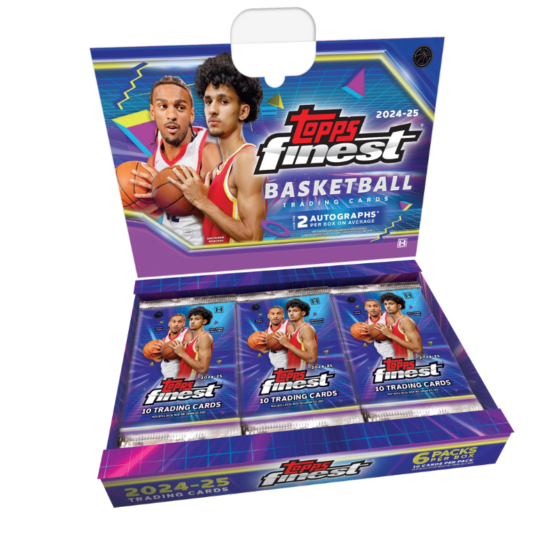 resizingforshopify-2025-08-05T115625.088 2024/25 Topps Finest Basketball Hobby 8 Box Case - Image 1