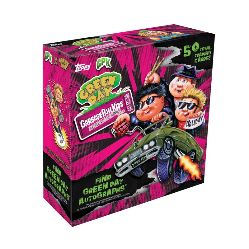 resizingforshopify-2025-08-21T153400.021 2024 Topps Garbage Pail Kids Battle of the Bands: Green Day Hobby Box - Image 1