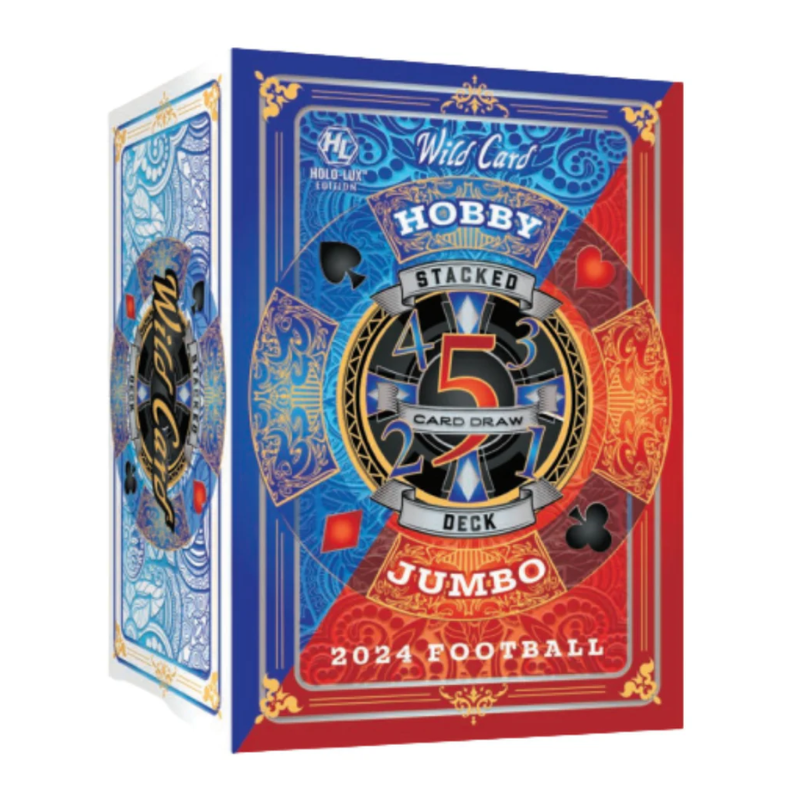 resizingforshopify-2025-08-26T114430.254 2024 Wild Card 5 Card Draw Stacked Deck Football Jumbo Box - Image 1
