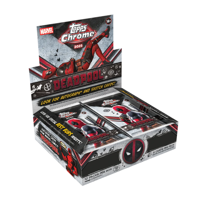 resizingforshopify-2026-03-12T125210.553 2025 Topps Chrome Deadpool Hobby Box - Image 1