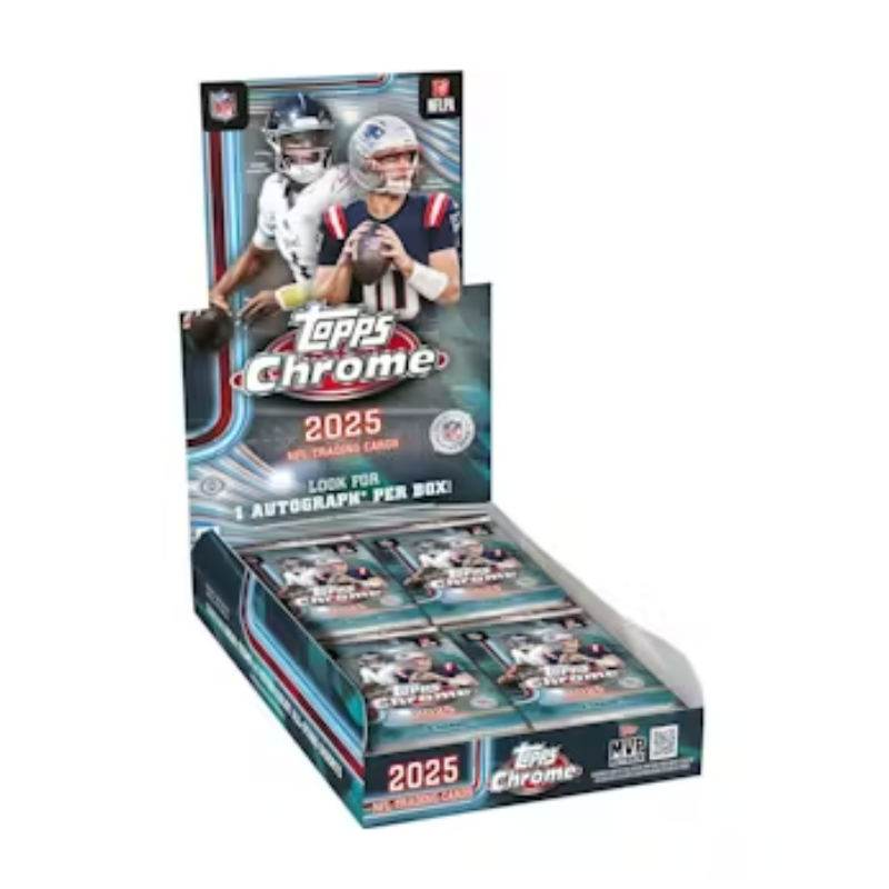 resizingforshopify-2026-04-13T103437.195 2025 Topps Chrome Football Hobby 12 Box Case - Image 1