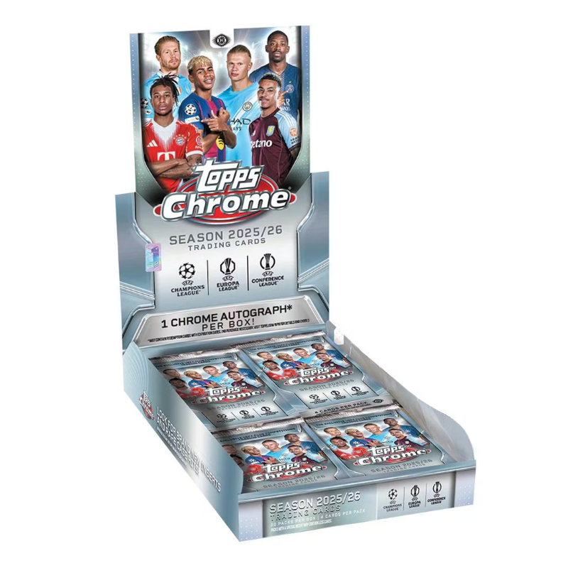 resizingforshopify-2026-05-04T133208.739_1f38b30b-575f-48a7-aaad-35221c70fa1f 2025/26 Topps Chrome UEFA Club Competitions Soccer Hobby Box - Image 1