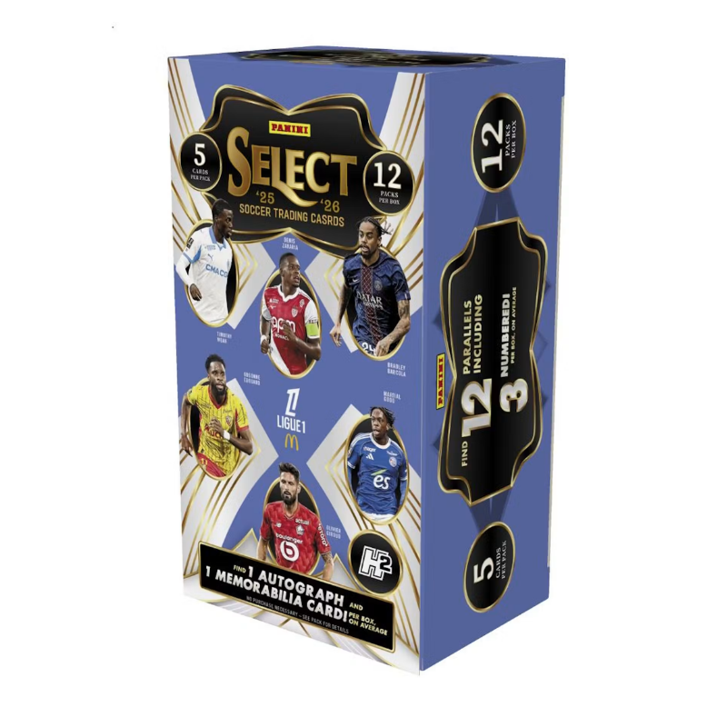 resizingforshopify-2026-06-04T114740.812 2025/26 Panini Select Ligue 1 Soccer H2 12 Box Case - Image 1