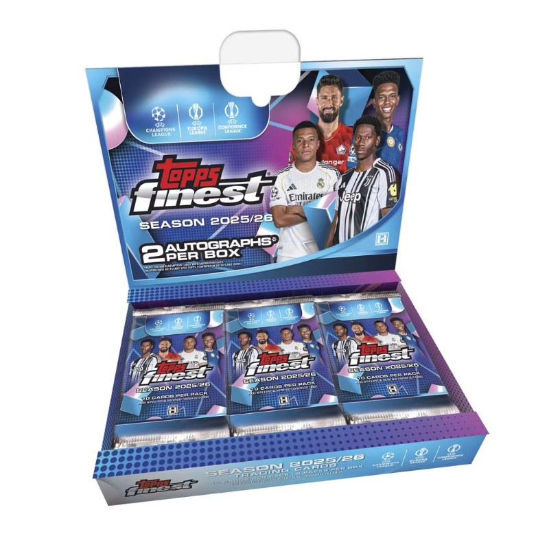 resizingforshopify-2026-06-15T162628.370 2025/26 Topps UEFA Club Competitions Finest Soccer Hobby Box - Image 1