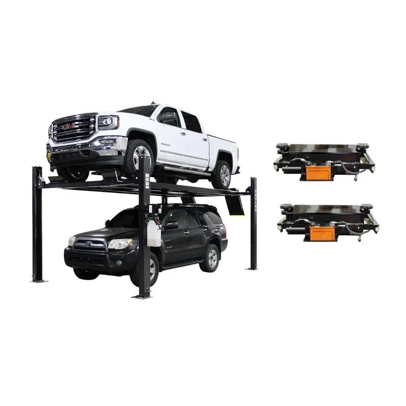 s22_c116_1 Atlas APEX9 ALI-Certified 9k 4-Post Lift + 2x ProJack 45 Rolling Jacks Combo Package - Image 1