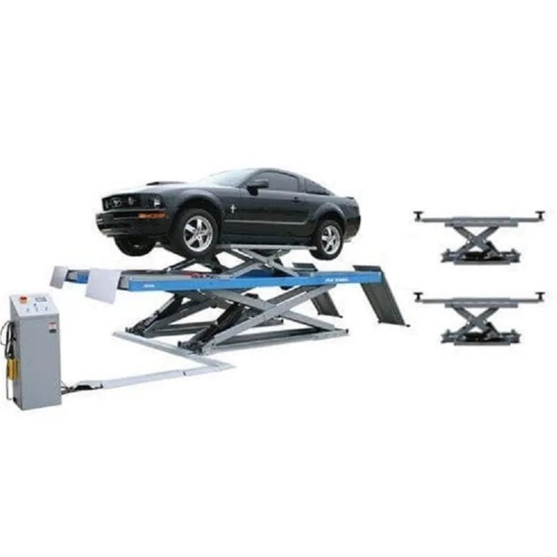 s23_c95_1 Atlas 12AWFSL 12k Wheels-Free Alignment Scissor Lift + 2x RJ-6 Rolling Jacks Combo - Image 1