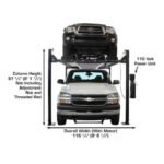 Atlas PRO8000EXT-L 4 Post Lift + RJ35 Sliding Jacks Combo - Image 5