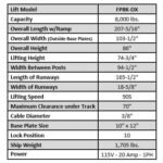 Tuxedo FP8K-DX 8,000 lb Deluxe Storage Lift - Poly casters, drip trays, jack... - Image 2