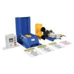 Vestil Trailer Lock System Steel Electric Hydraulic with Aluminum Light Package  Blue / Yellow