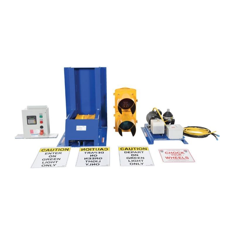 Vestil Trailer Lock System Steel Electric Hydraulic with Aluminum Light Package  Blue / Yellow - Image 3